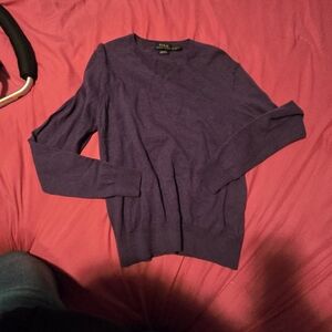 Ralph Lauren V-Neck Sweater in Rich Purple